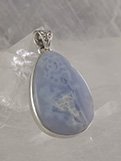 Blue Chalcedony Pendant in Sterling Silver